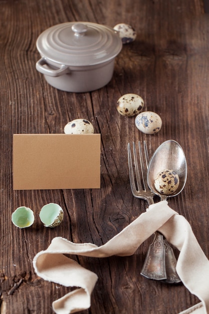 karta kontaktowa i akcesoria kuchenne